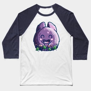 Cute Friendly Monster and Flowers Baseball T-Shirt